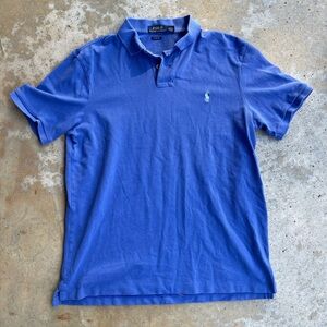 Men's Polo Ralph Lauren Polo Muscle Tee Size M Blue Logo, Made In Sri Lanka